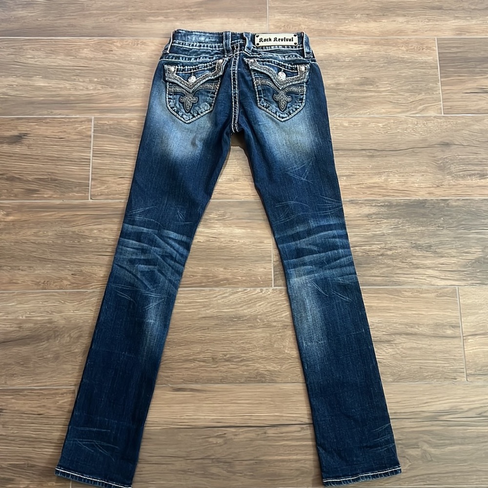 Rock Revival size 26 straight leg denim jean - Picture 5 of 6